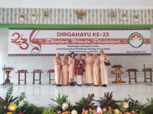 Dharma Wanita Satpol PP Kota Metro ikut hadir memperingati Hari Ulang Tahun Dharma Wanita Persatuan