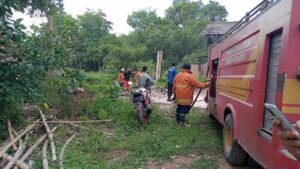 kebakaran tumpukan Sampah
