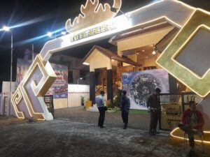 Pengaman Anjungan Kota Metro Di acara PekanRaya Lampung 2024