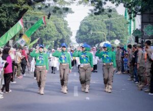 DWP Satpol PP Kota Metro Ikut Lomba Gerak Jalan