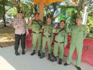 Anggota Linmas Melaksanakan Kegiatan PAM