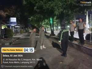 Satpol PP dan Polres Metro Bersinergi Menjaga Ketenteraman dan Ketertiban Umum