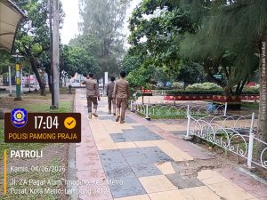 Patroli dan Pengawasan Area Taman dan Masjid Taqwa Kota Metro