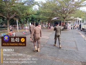 Patroli & Pengawasan di kawasan Masjid Taqwa dan Taman Kota Metro