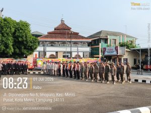 Satpol PP Menghadiri Peringatan HUT Bhayangkara Ke-80 Polres Metro Tahun 2026