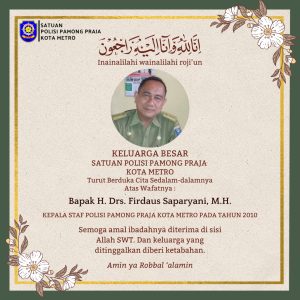UCAPAN TURUT BERDUKA CITA Bapak H. Drs. Firdaus Saparyani, M.H.